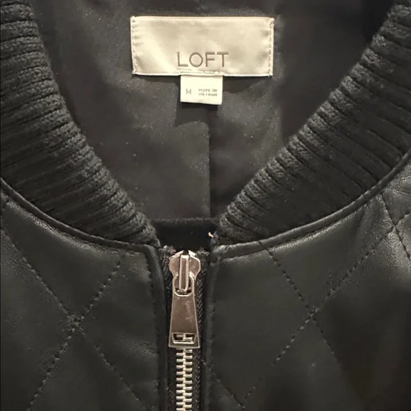 LOFT Black Quilted Women's Bomber Jacket - Picture 12 of 13